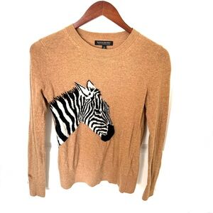 Banana Republic Italian Merino Blend Zebra Sweater Size Small